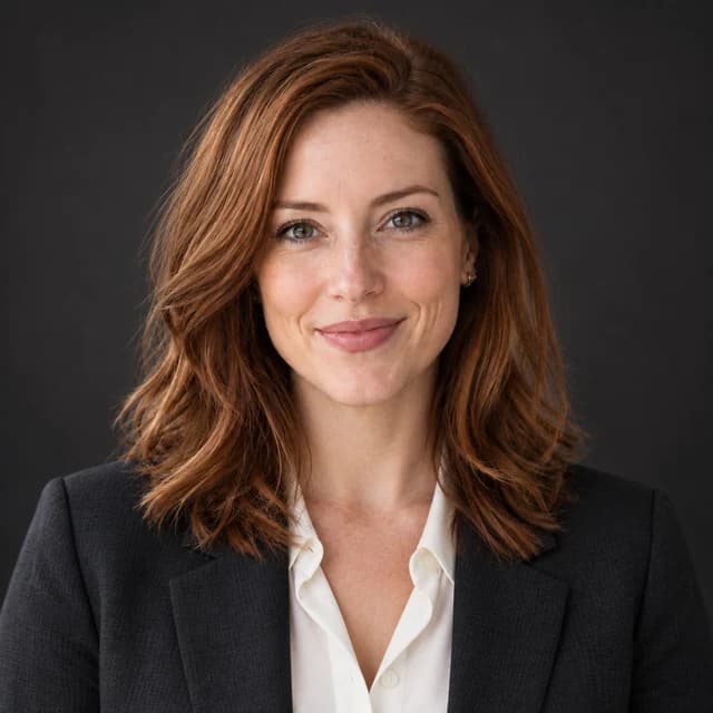 Dark studio AI headshot example