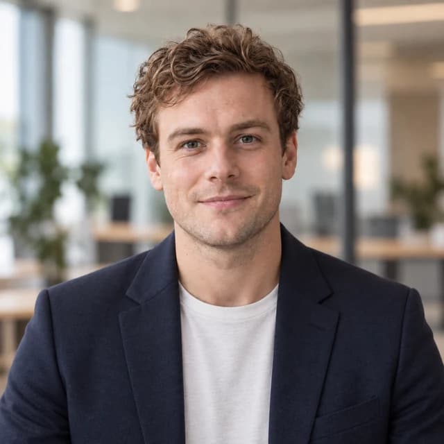 At work AI headshot example