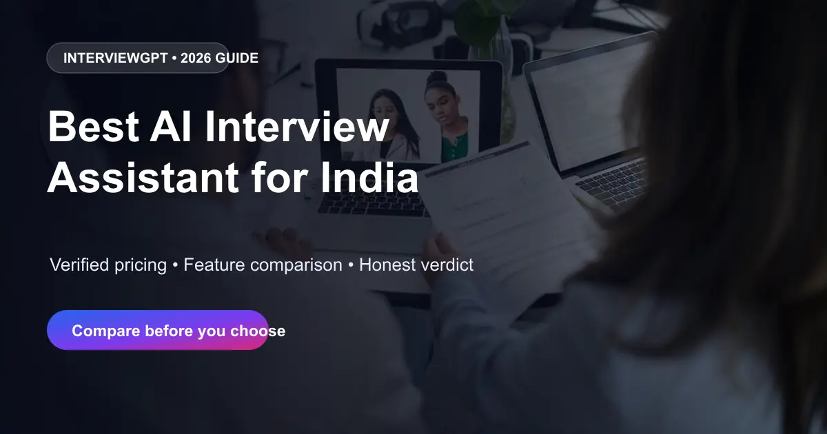 Best AI interview assistant India comparison featuring an online interview