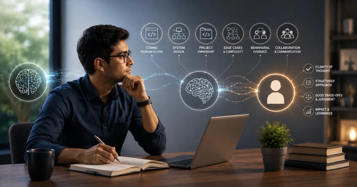 Software engineer preparing for coding and system design interviews with InterviewGPT