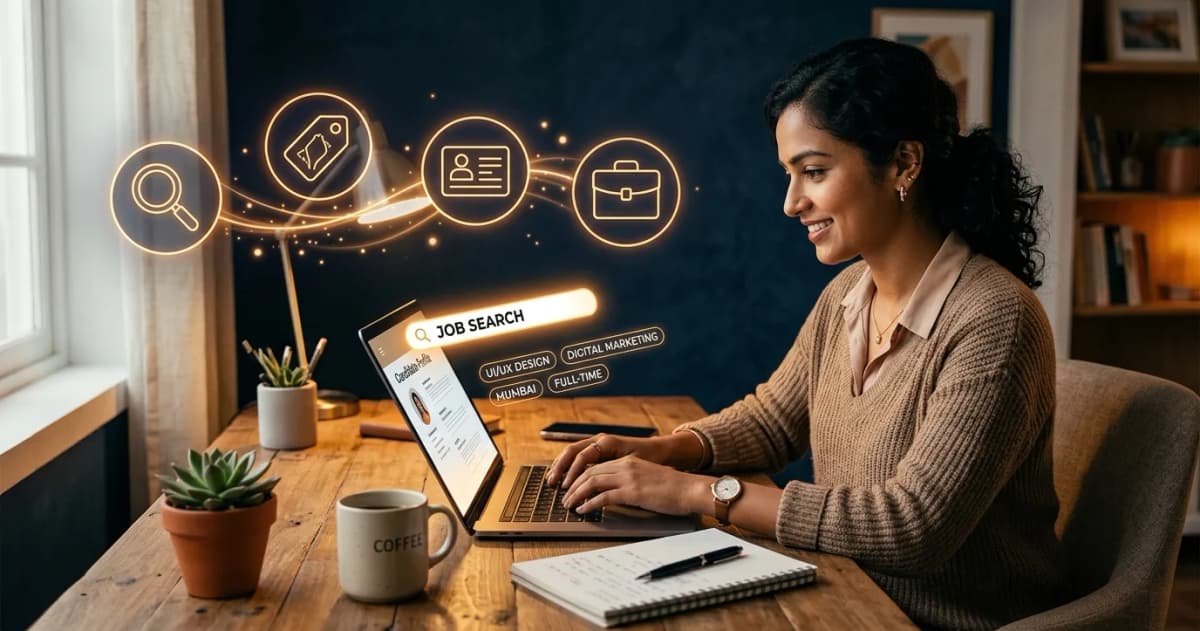 Job portal profile with resume headline and key skills fields filled in