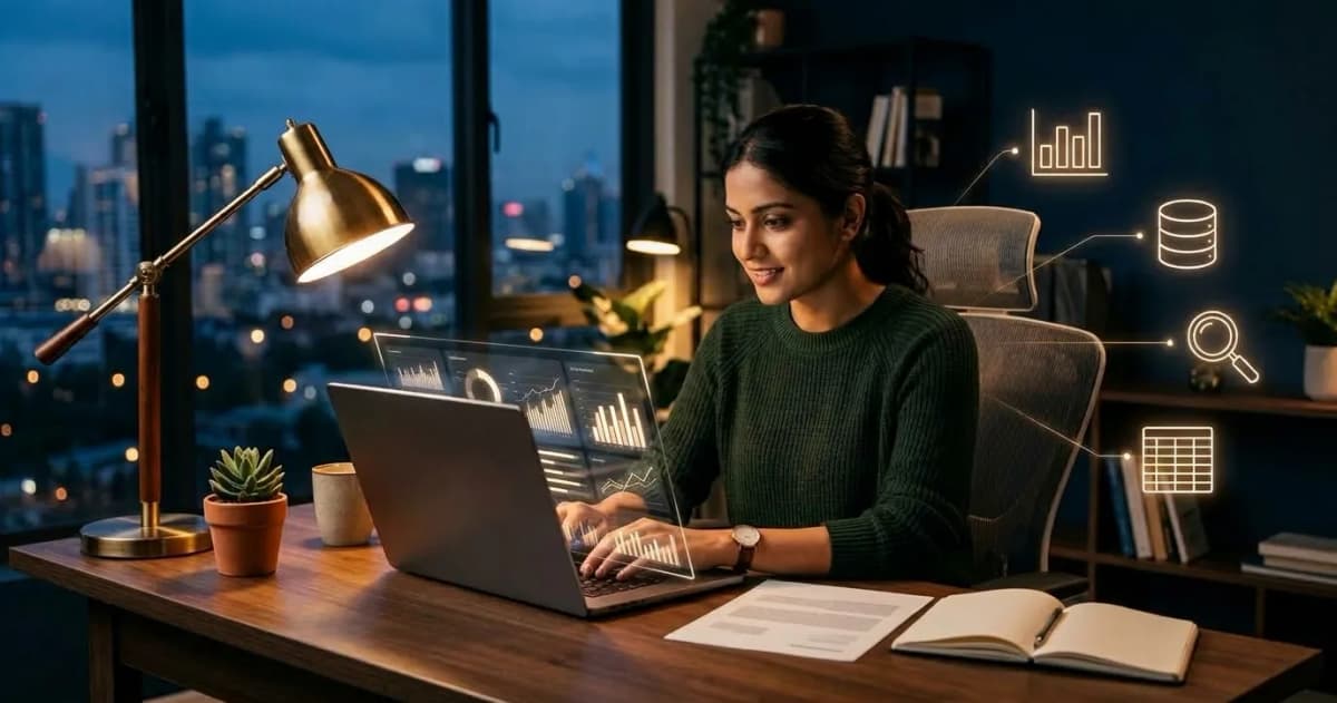 Data analyst resume next to a dashboard with SQL and Power BI skills highlighted